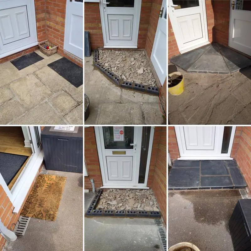 Front and back steps installed to the customer's specification